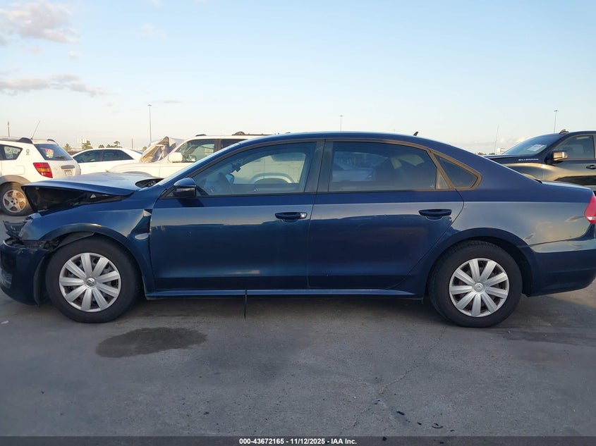 2012 Volkswagen Passat 2.5L S VIN: 1VWAH7A35CC022316 Lot: 43672165