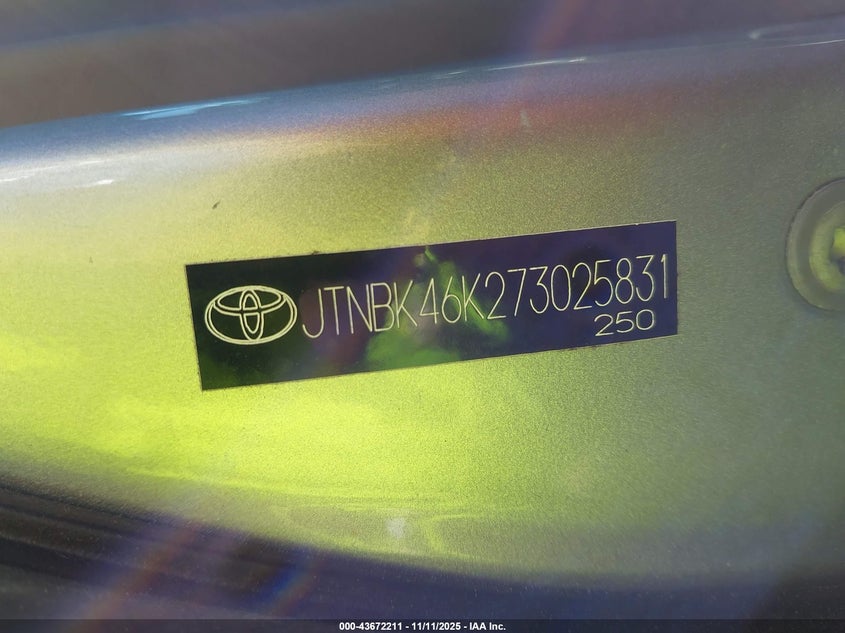 JTNBK46K273025831 2007 TOYOTA CAMRY photo no. 9
