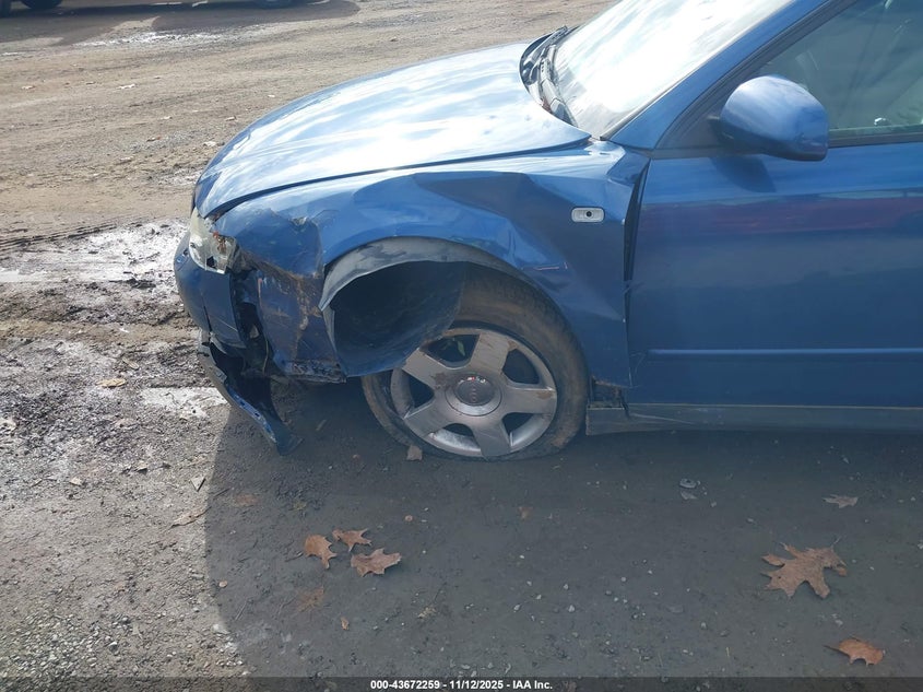 2002 Audi A4 1.8T VIN: WAULC68E12A040296 Lot: 43672259