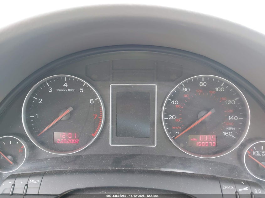 2002 Audi A4 1.8T VIN: WAULC68E12A040296 Lot: 43672259