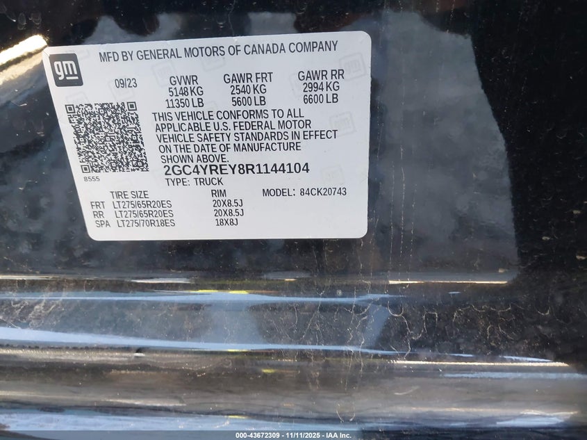 2GC4YREY8R1144104 2024 CHEVROLET SILVERADO photo no. 9