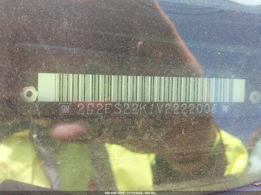 1997 Pontiac Firebird VIN: 2G2FS22K1V2222006 Lot: 43672519