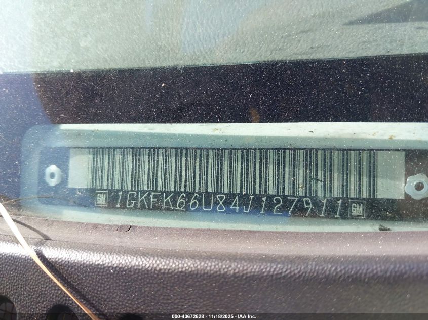 2004 GMC Yukon Xl 1500 Denali VIN: 1GKFK66U84J127911 Lot: 43672628