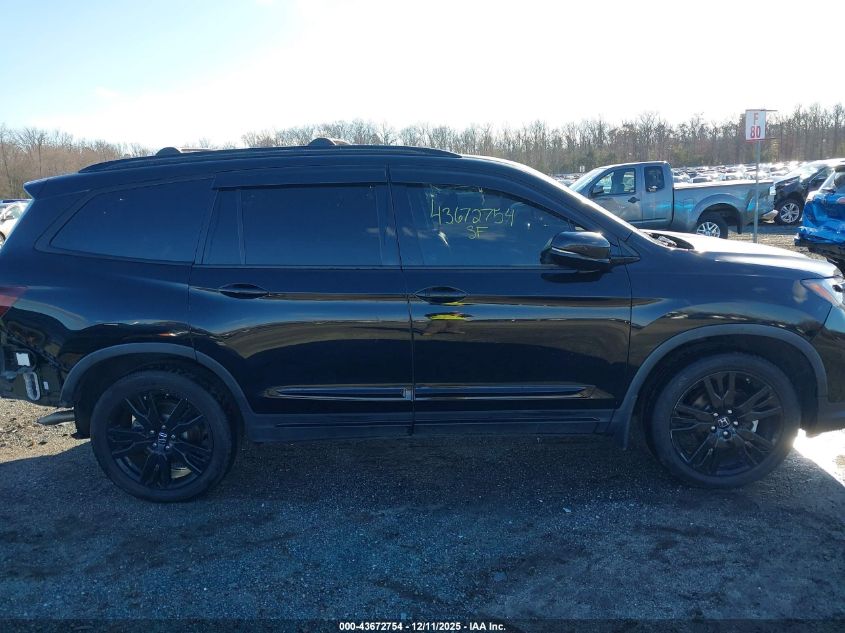 2020 Honda Pilot Awd Black Edition VIN: 5FNYF6H78LB001022 Lot: 43672754