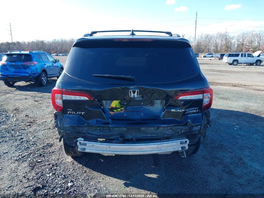 2020 Honda Pilot Awd Black Edition VIN: 5FNYF6H78LB001022 Lot: 43672754