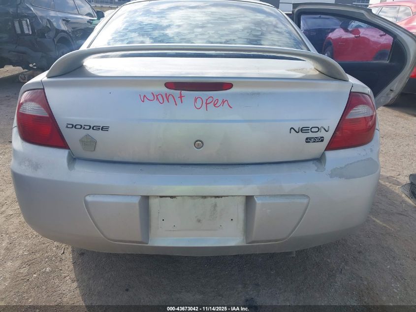 2005 Dodge Neon Sxt VIN: 1B3ES56C45D115975 Lot: 43673042