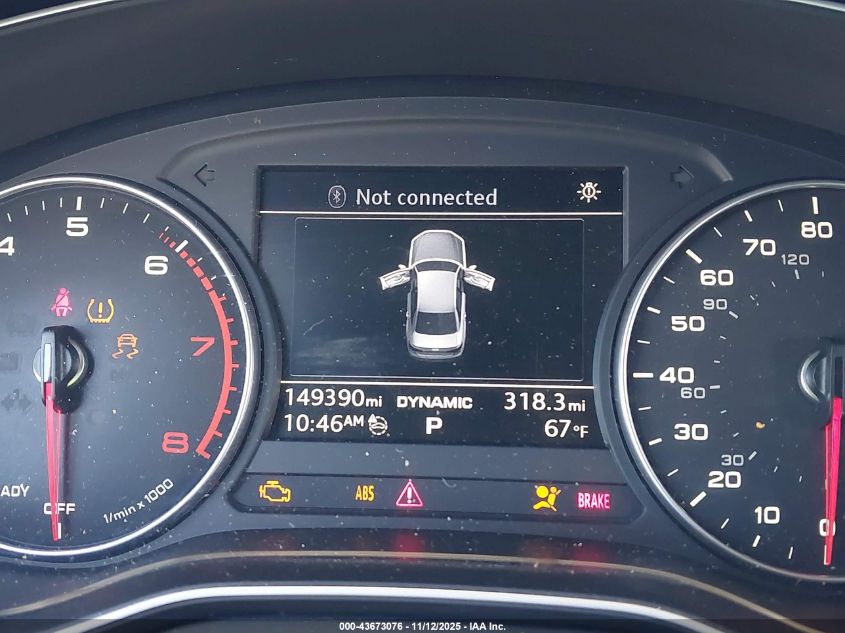 2017 Audi A4 2.0T Premium VIN: WAUGNAF40HN027162 Lot: 43673076