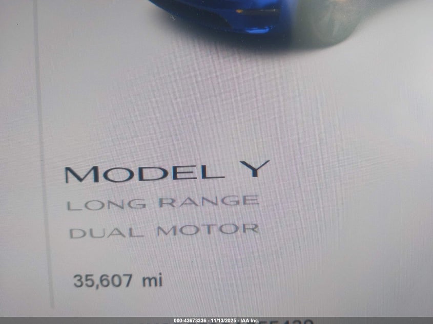 2025 Tesla Model Y Long Range Dual Motor All-Wheel Drive VIN: 7SAYGDEE9SA355439 Lot: 43673336