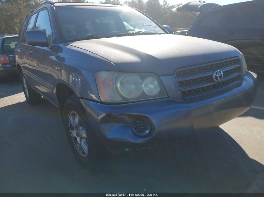 2002 Toyota Highlander V6 VIN: JTEHF21A420066568 Lot: 43673817