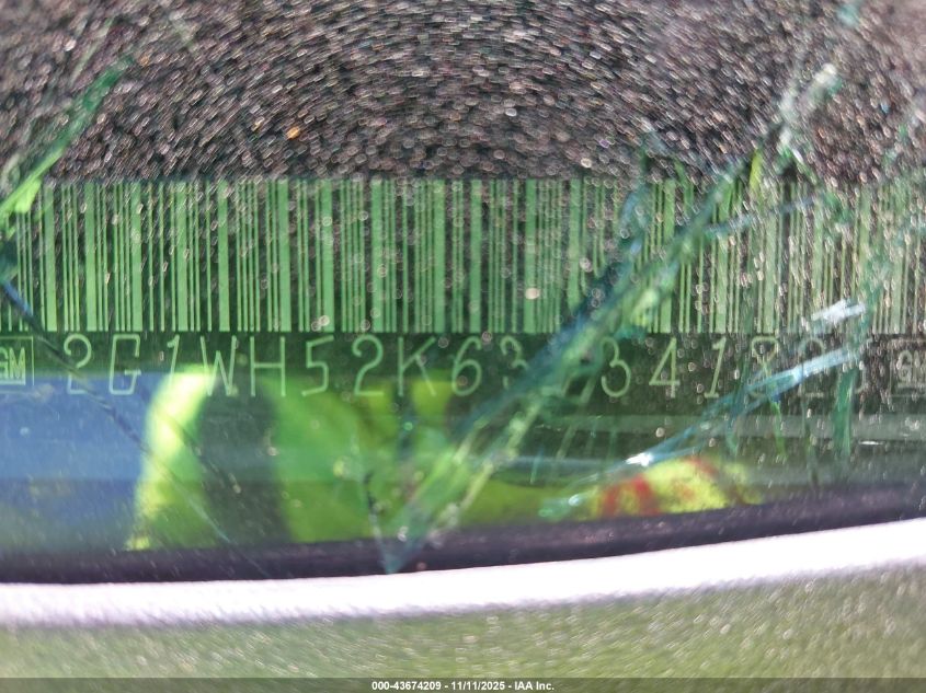 2003 Chevrolet Impala Ls VIN: 2G1WH52K639341825 Lot: 43674209