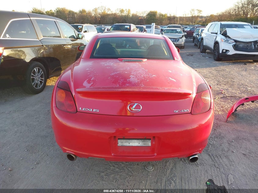 2002 Lexus Sc 430 VIN: JTHFN48Y920021170 Lot: 43674258