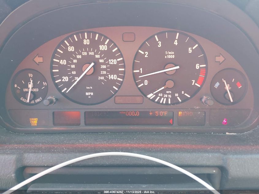 2003 BMW X5 3.0I VIN: 5UXFA53543LV97778 Lot: 43674287