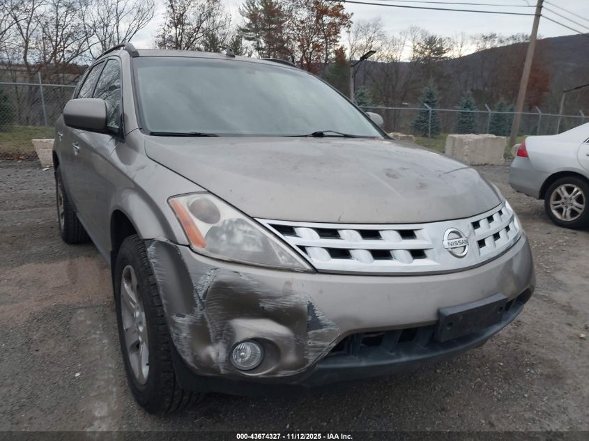 2003 Nissan Murano Sl VIN: JN8AZ08W03W223082 Lot: 43674327