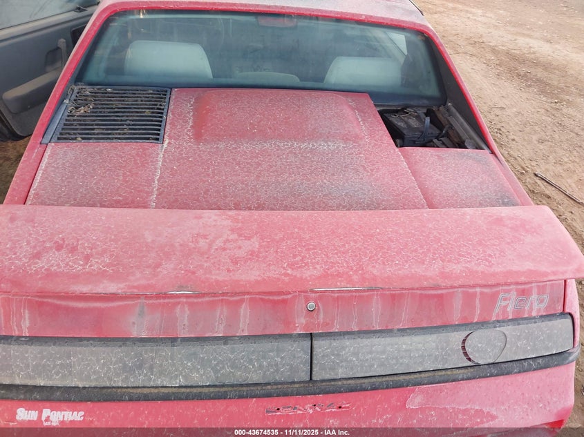 1988 Pontiac Fiero VIN: 1G2PE11R1JP220327 Lot: 43674535