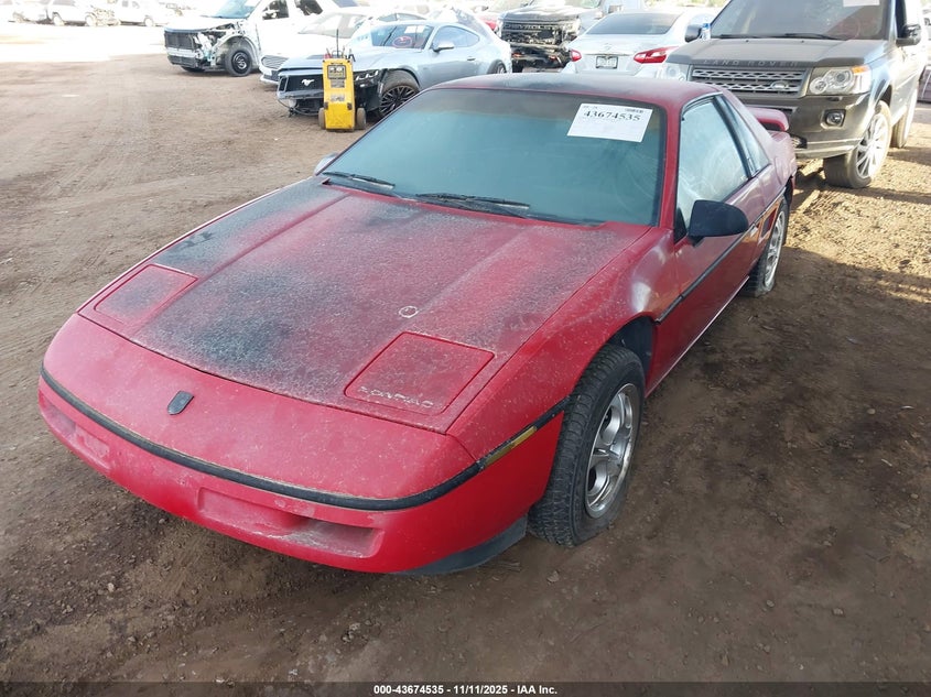 1988 Pontiac Fiero VIN: 1G2PE11R1JP220327 Lot: 43674535