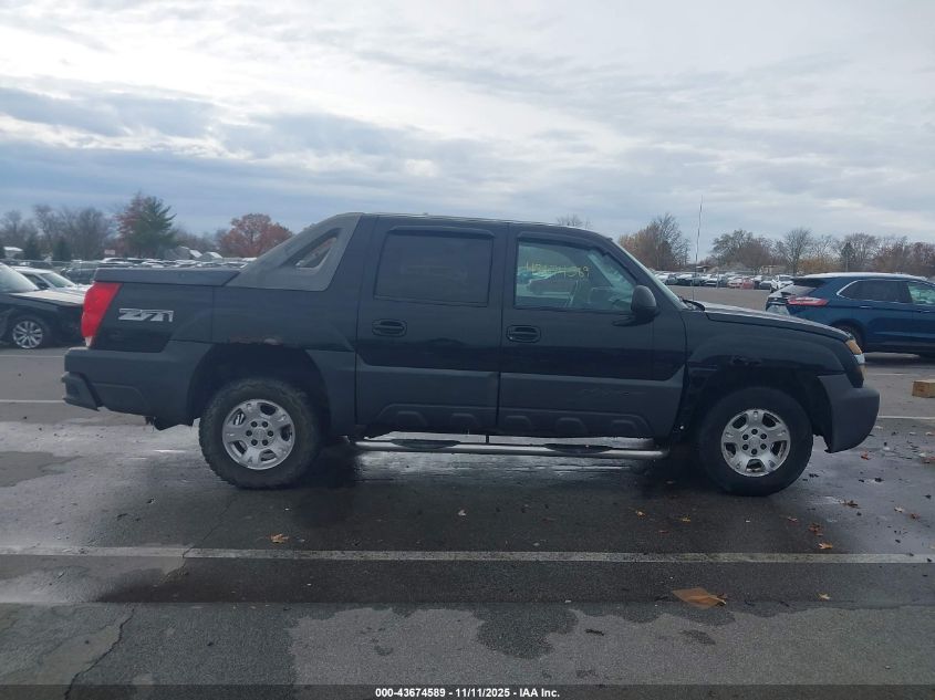 2003 Chevrolet Avalanche 1500 VIN: 3GNEK13T03G121341 Lot: 43674589
