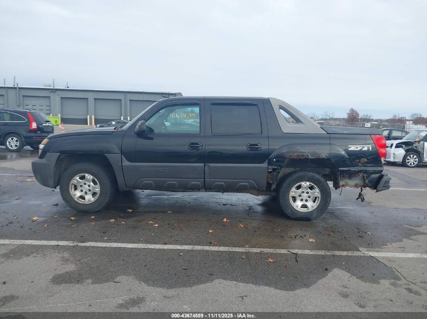 2003 Chevrolet Avalanche 1500 VIN: 3GNEK13T03G121341 Lot: 43674589