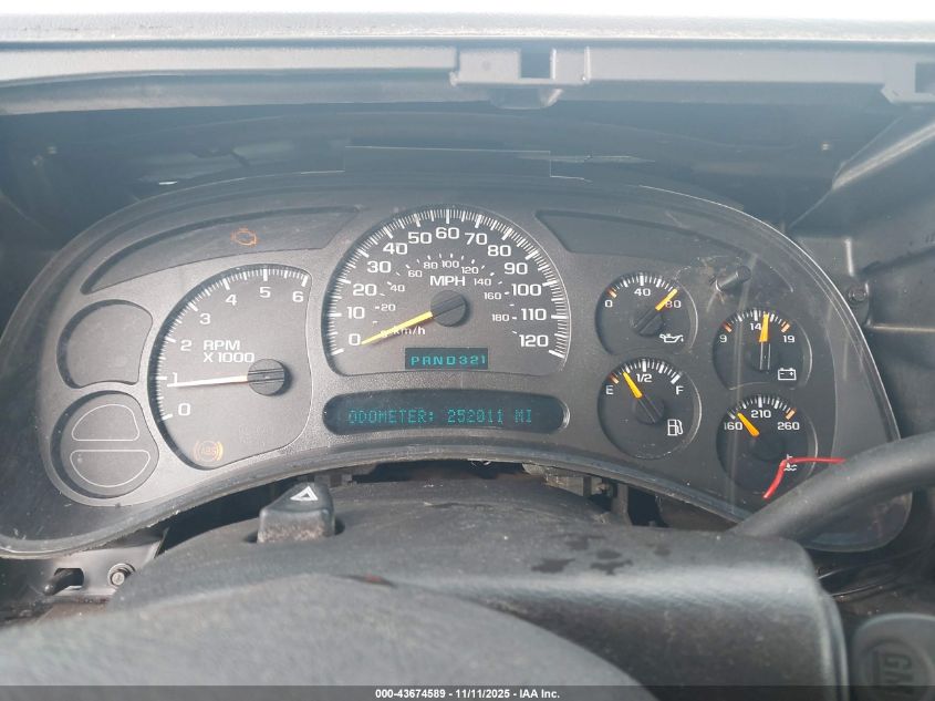 2003 Chevrolet Avalanche 1500 VIN: 3GNEK13T03G121341 Lot: 43674589