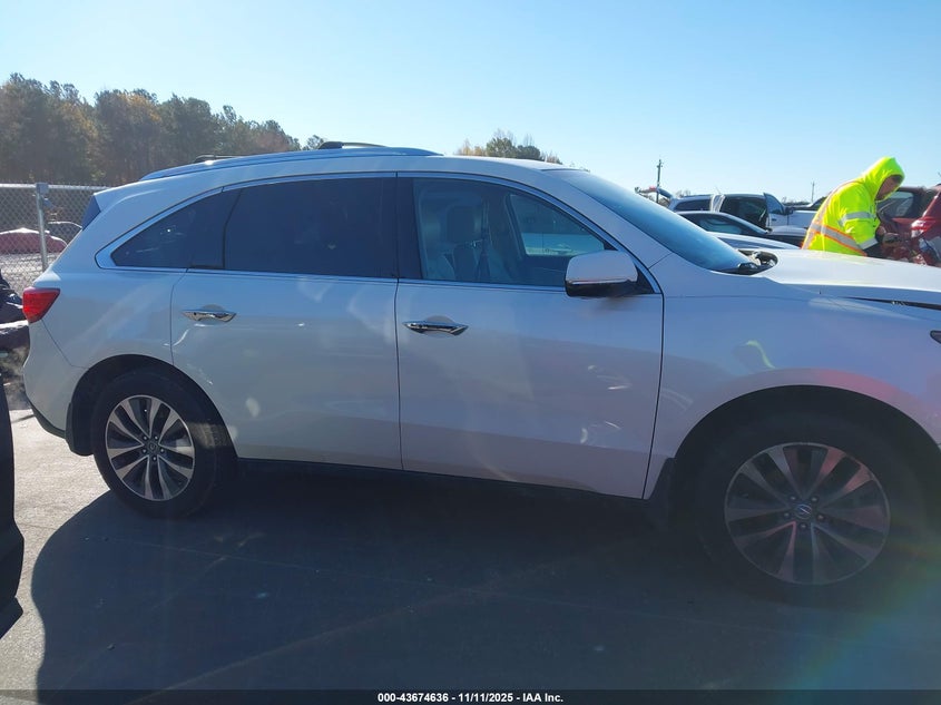 2014 Acura Mdx Technology Package VIN: 5FRYD4H43EB017405 Lot: 43674636