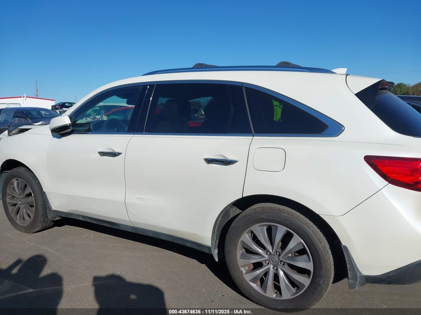 2014 Acura Mdx Technology Package VIN: 5FRYD4H43EB017405 Lot: 43674636