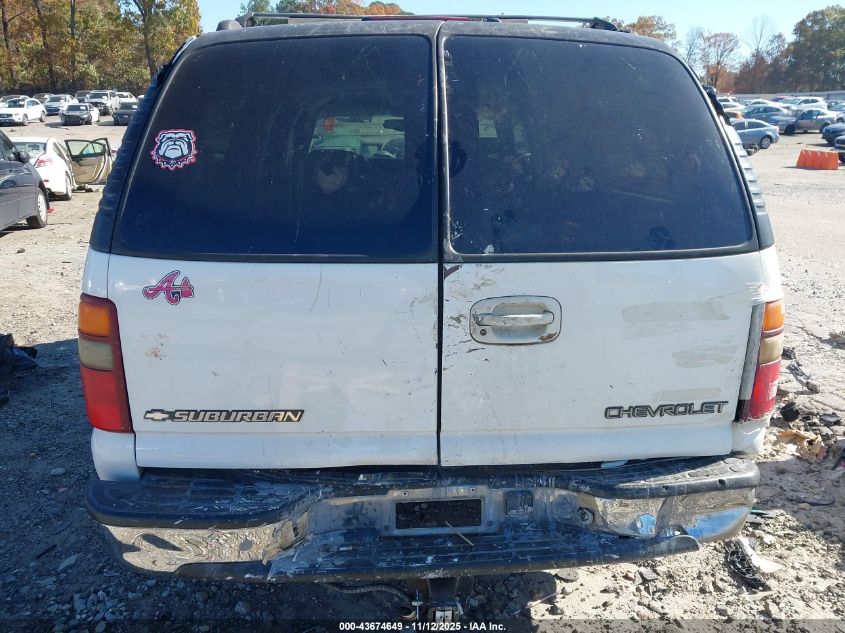 2001 Chevrolet Suburban 1500 Lt VIN: 3GNEC16TX1G283841 Lot: 43674649