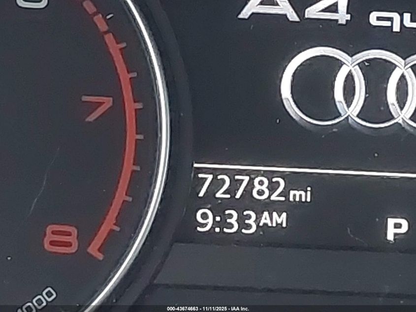 2017 Audi A4 2.0T Premium VIN: WAUANAF48HN036133 Lot: 43674663