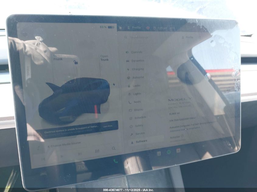 2024 Tesla Model Y Long Range Dual Motor All-Wheel Drive VIN: 7SAYGAEE6RF155047 Lot: 43674677