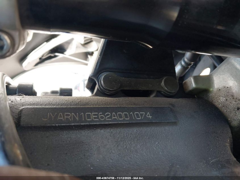 2002 Yamaha Yzfr1 VIN: JYARN10E62A001074 Lot: 43674756