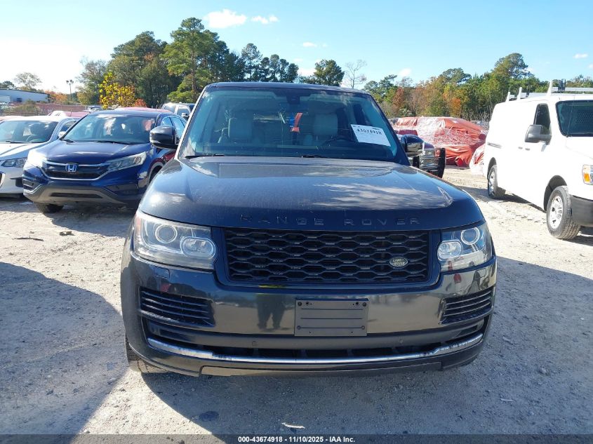 2015 Land Rover Range Rover 3.0L V6 Supercharged Hse VIN: SALGS2VFXFA233137 Lot: 43674918