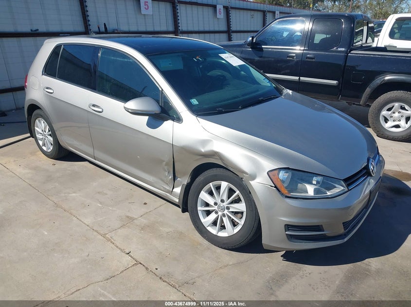 2016 VOLKSWAGEN GOLF TSI S 4-DOOR - 3VW217AU0GM058484