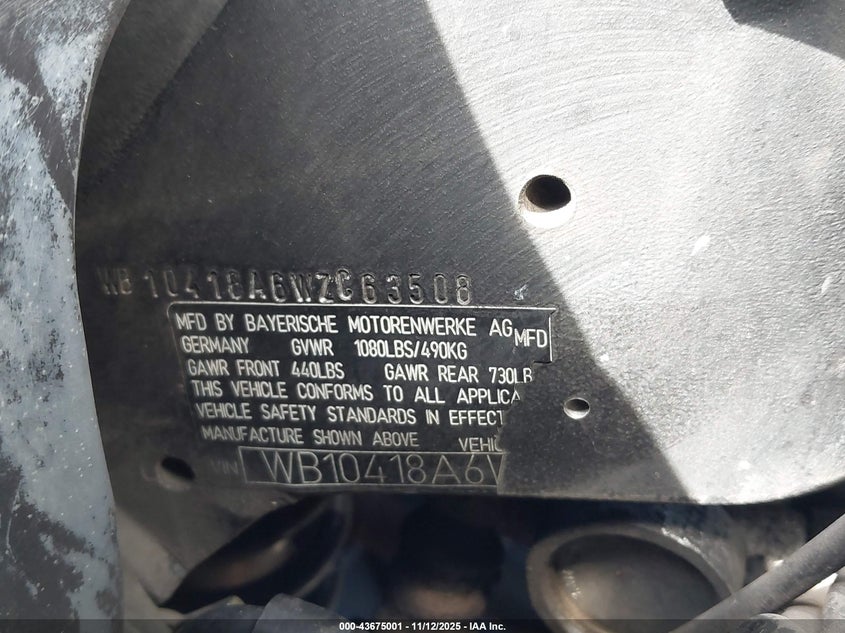 WB10418A6WZC63508 1998 BMW R 1100 photo no. 9