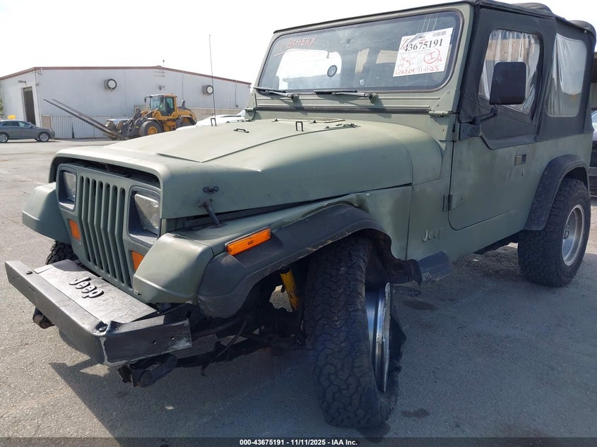 1994 Jeep Wrangler / Yj Se VIN: 1J4FY29S1RP446255 Lot: 43675191
