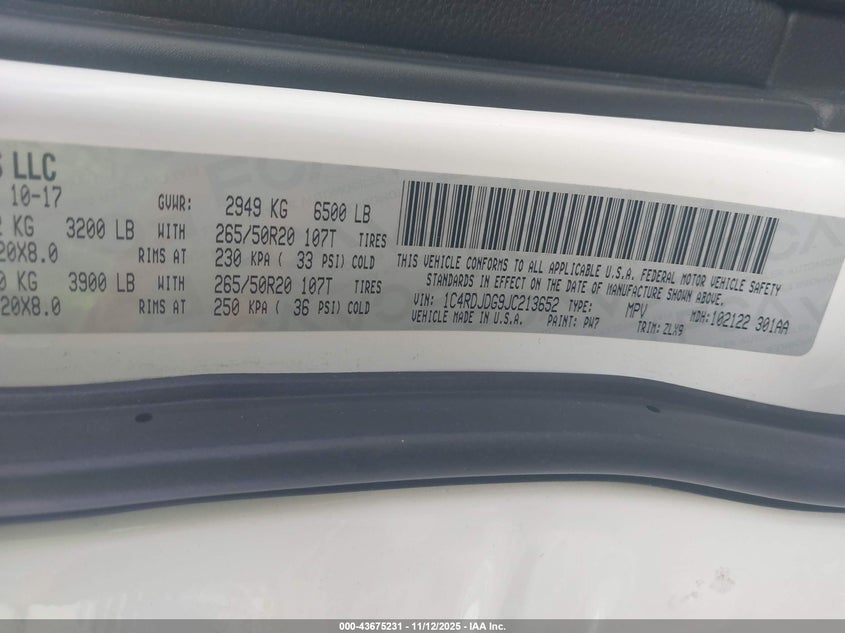 2018 DODGE DURANGO GT AWD - 1C4RDJDG9JC213652