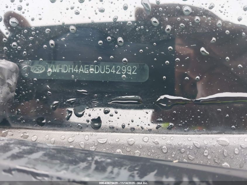 2013 Hyundai Elantra Gls VIN: KMHDH4AE5DU542992 Lot: 43675429