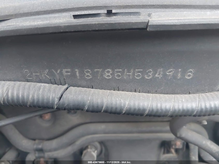 2005 Honda Pilot Ex-L VIN: 2HKYF18785H534916 Lot: 43675685