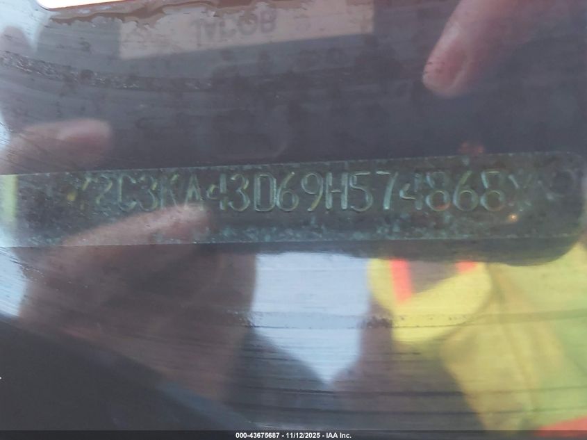 2009 Chrysler 300 Lx VIN: 2C3KA43D69H574868 Lot: 43675687