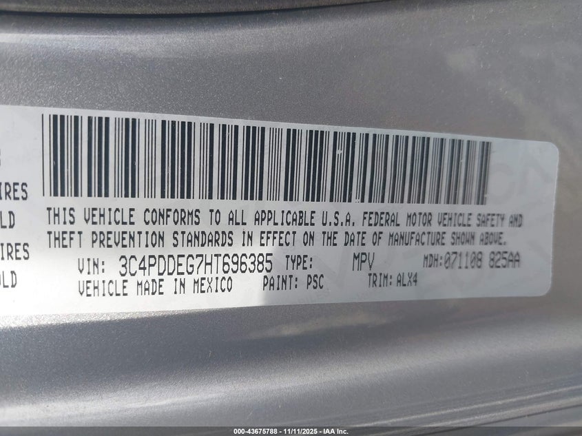 3C4PDDEG7HT696385 2017 DODGE JOURNEY photo no. 9
