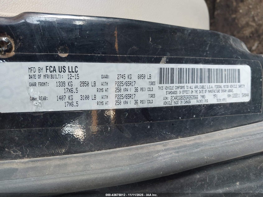 2016 DODGE GRAND CARAVAN AMERICAN VALUE PKG 2C4RDGBG5GR263566