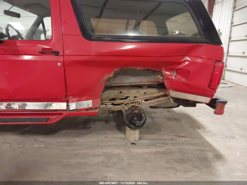 1996 Ford Bronco U100 VIN: 1FMEU15H3TLB58989 Lot: 43675857