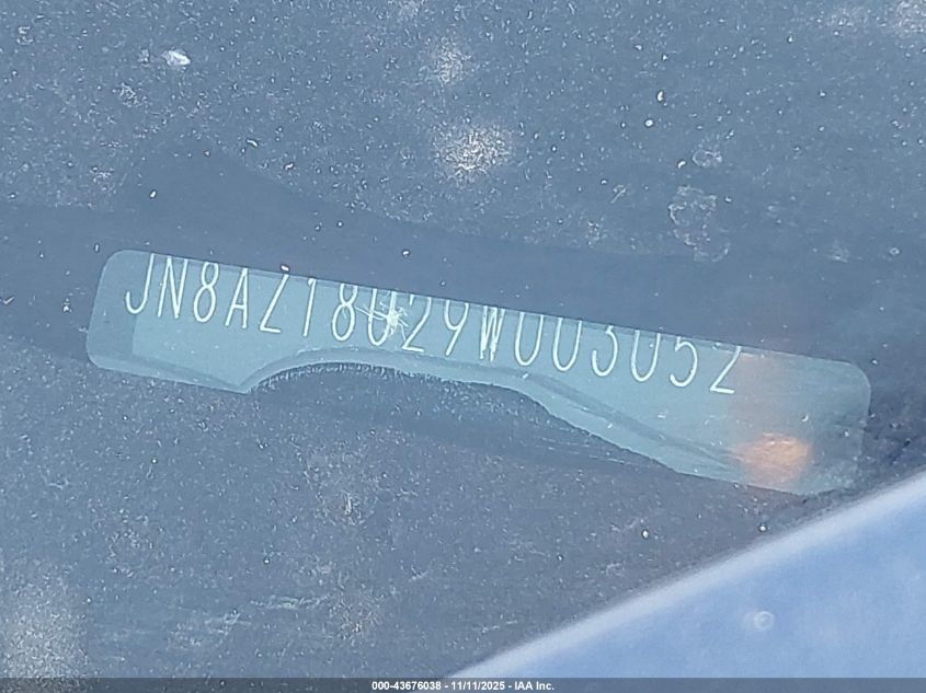 2009 Nissan Murano Sl VIN: JN8AZ18U29W003052 Lot: 43676038