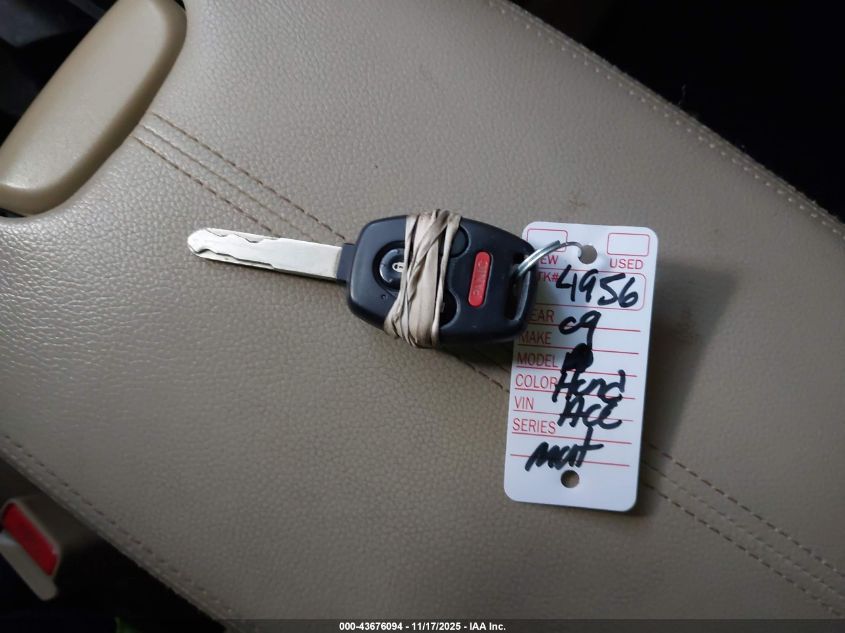 2009 Honda Accord 2.4 Lx VIN: 1HGCP26329A059730 Lot: 43676094