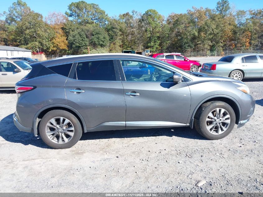 2015 Nissan Murano Sl VIN: 5N1AZ2MH9FN274181 Lot: 43676321