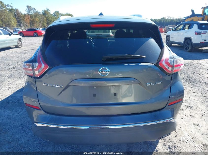 2015 Nissan Murano Sl VIN: 5N1AZ2MH9FN274181 Lot: 43676321