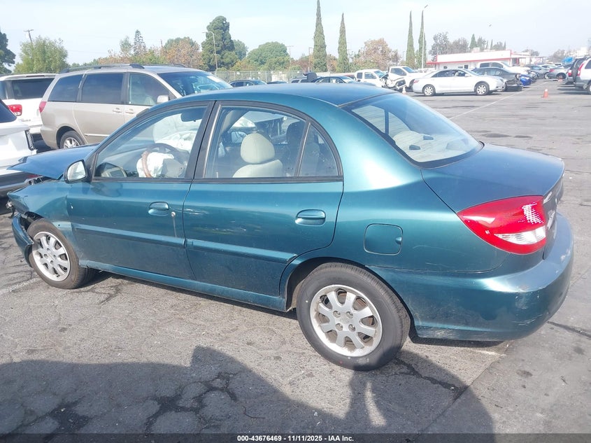 2003 Kia Rio VIN: KNADC125X36205606 Lot: 43676469