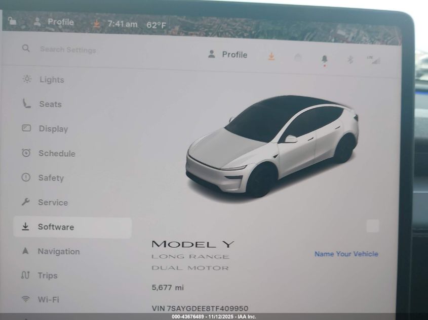 2026 Tesla Model Y Long Range Dual Motor All-Wheel Drive/Long Range Launch Series VIN: 7SAYGDEE8TF409950 Lot: 43676489