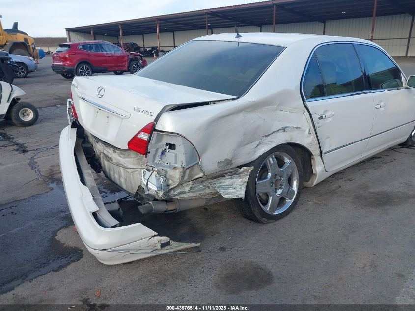 2005 Lexus Ls 430 VIN: JTHBN36F655002853 Lot: 43676514