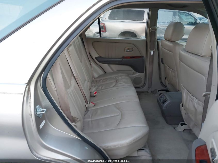 2001 Lexus Rx 300 VIN: JTJHF10UX10206273 Lot: 43676760