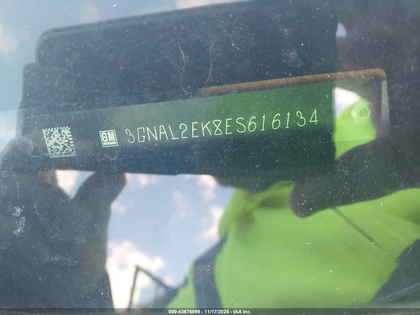 2014 Chevrolet Captiva Sport 2Ls VIN: 3GNAL2EK8ES616134 Lot: 43676899