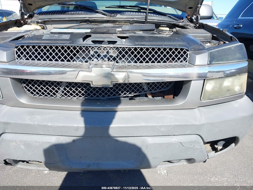 2002 Chevrolet Avalanche 1500 VIN: 3GNEK13T22G120786 Lot: 43676927