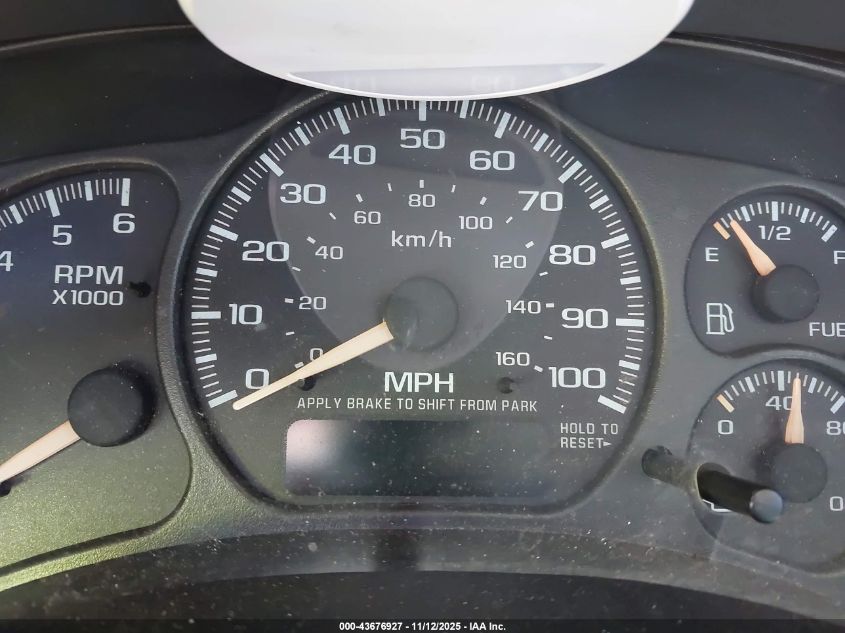 2002 Chevrolet Avalanche 1500 VIN: 3GNEK13T22G120786 Lot: 43676927